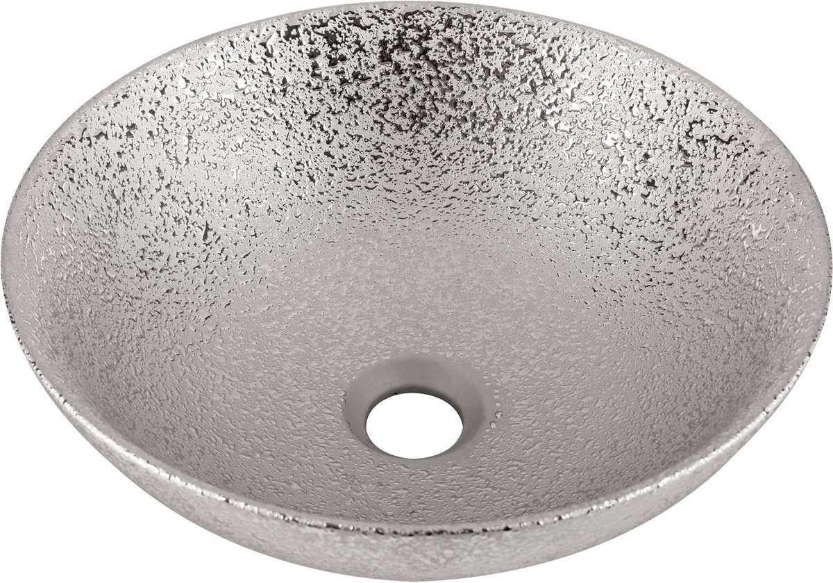 Differnz BRIGHT Waskom - 36x14cm - geglazuurd - zilver