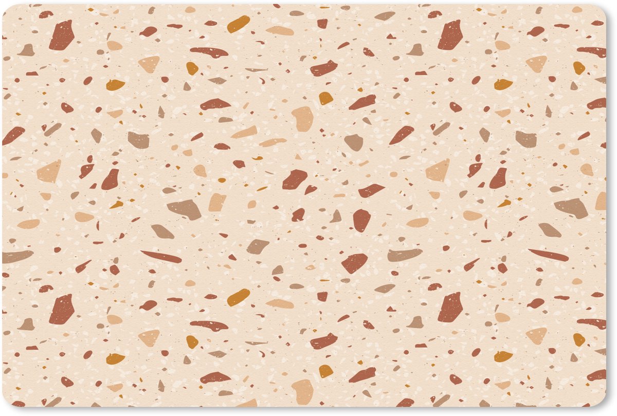 Muismat 27x18 cm - Mousepad Terrazzo - Patroon - Kleurrijk - Steen - Muismatten