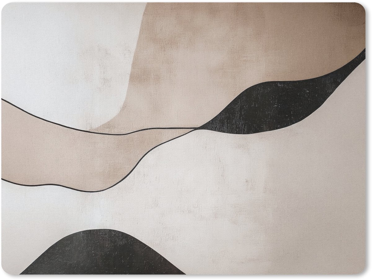 Muismat 23x19 cm - Mousepad Contourlijnen - Abstracte landschap - Muismatten