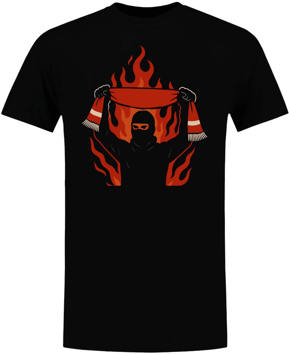 Hooligan Met Sjaal Heren T-shirt - ultras - fanatieke supporters - voetbal - fans - shirt