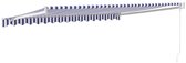 vidaXL Auvent extensible 4-5x3 m Tissu et aluminium Bleu et blanc - Auvent rétractable - Auvents rétractable - Auvent - Auvent de porte