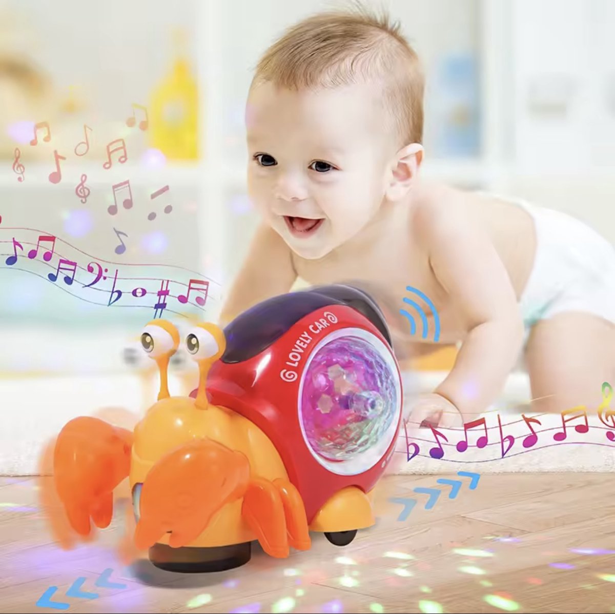 Kruipende Slak Baby Speelgoed Met Muziek Led Oplichten Interactief Muzikaal Speelgoed Voor Baby Dansen Kruipend Speelgoed Bewegende Peuter Speelgoed
