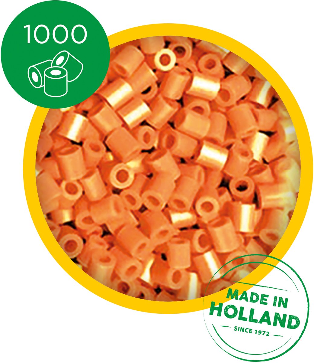 SES Creative Beedz Strijkkralen - Navulling Oranje - Vanaf 5 Jaar - 1000 Stuks - Knutselen - PVC-Vrij - Schoencadeautjes Sinterklaas — afbeelding 4