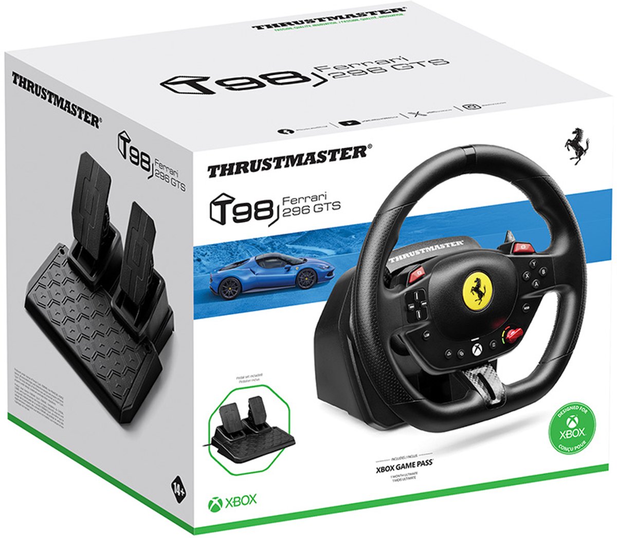 Thrustmaster T98 Ferrari 296 GTS - Racestuur met pedalen voor Xbox Series en PC - geschikt voor Forza Horizon 6 — cadeau in Games, Films & Muziek - foto 5