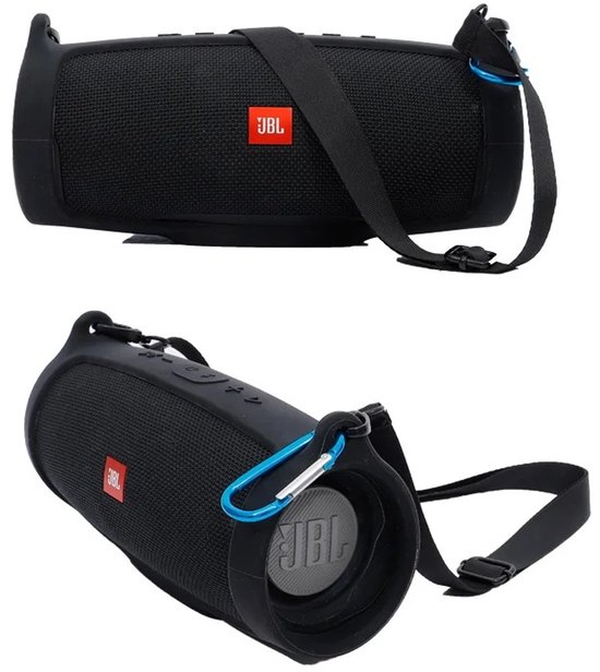 Beschermhoes geschikt voor JBL Charge 5 Bluetooth Speaker - Inclusief Draagriem - Meerdere Kleuren - Schokbestendig - Krasbestendig - Siliconen - Hoesje - Case - Bescherming - Zwart van Merkloos — afbeelding 3