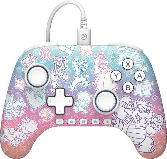PowerA Advantage Bedrade Controller voor Nintendo Switch 2 - Mushroom Kingdom