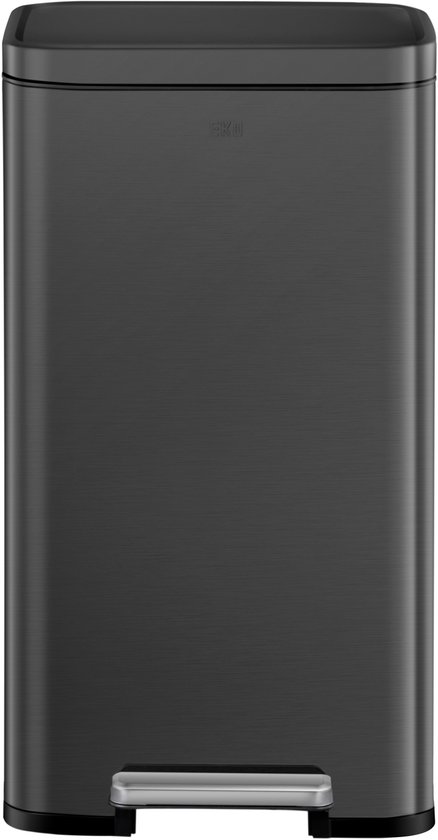 EKO - Madison Pedaalemmer 30 liter - Stainless Steel Plastic - zwart - Prullenbak
