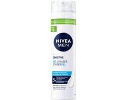 NIVEA Men Scheergel Sensitive - 6 x 200 ml - Voordeelverpakking