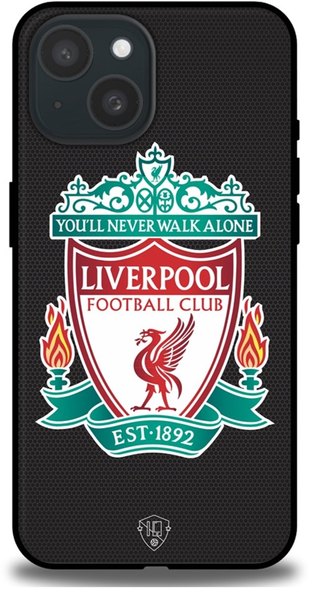 Liverpool logo telefoonhoesje Apple iPhone 15 Backcover Softcase Zwart
