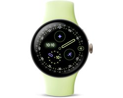 Google Pixel Watch 4 - Smartwatch - 41mm - WiFi - Goudkleurig/Lemongrass