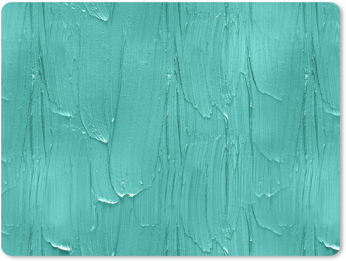 Muismat 23x19 cm - Mousepad Verf - Patronen - Turquoise - Muismatten