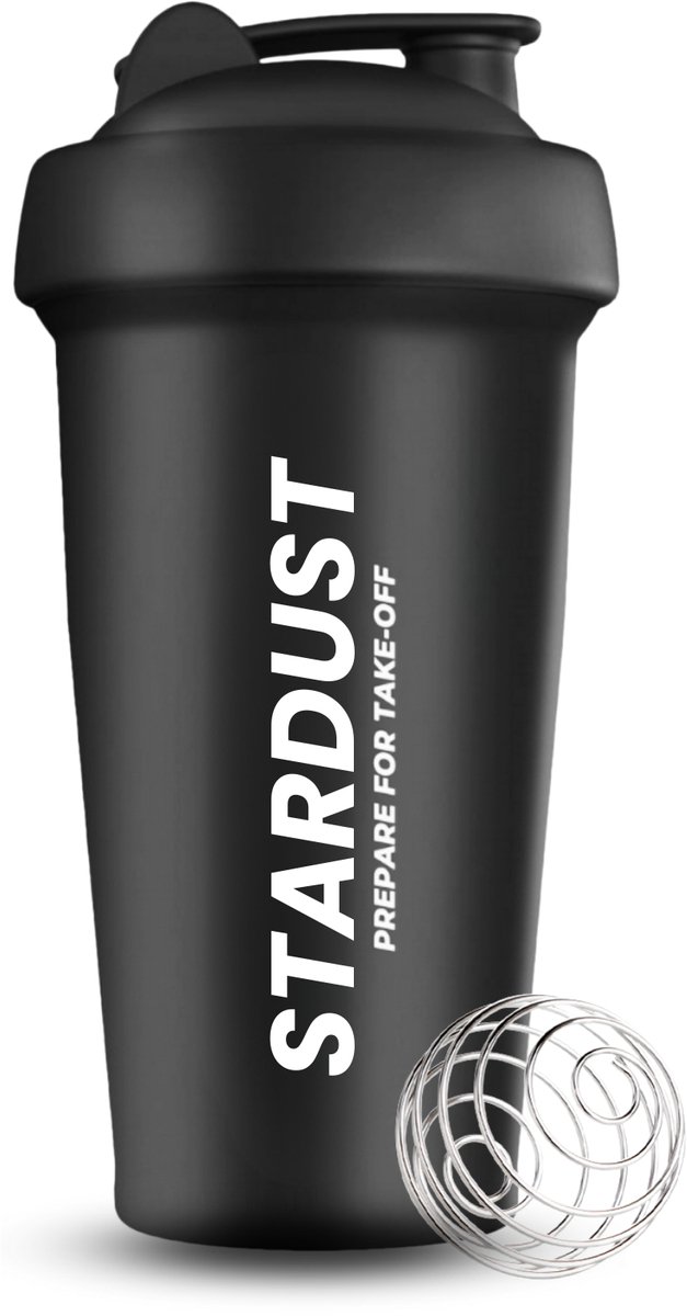 Sterrenstof Shaker - Shakebeker - Met Mixer - 700ml - Proteïne Shaker - Zwart