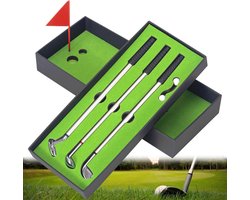 Golf Gadgets voor Mini Clubs - Golf Ball Pens - Golf Club Pen - Pen Set - Vaderdag - Valentijnsdag - Relatiegeschenk voor Werknemers - Mannen - Koks