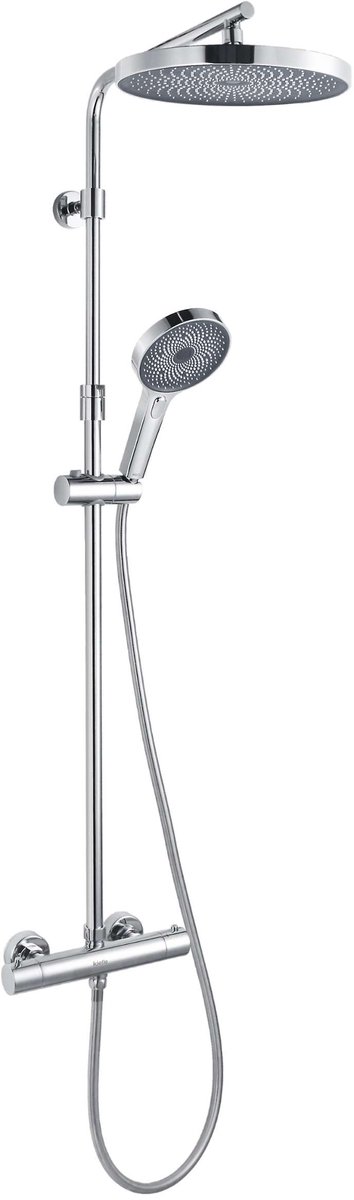 kielle Oudee - Doucheset met thermostaatkraan, 26 cm, 3jet, chroom 20602010