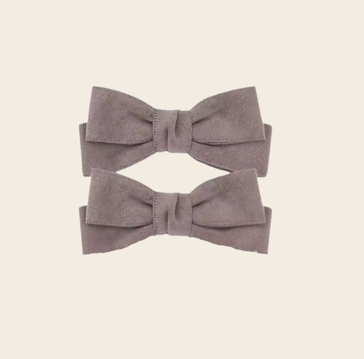 Velvet Strik - Grijs - Haarstrikken voor Meisjes - Haaraccessoires voor Kinderen