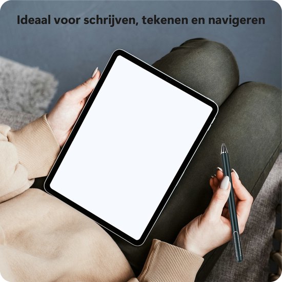 Cazy Universele Stylus Pen / Stylus Pen Tablet - Touchscreen Compatible - Hoogwaardig materiaal - Beeldscherm Vingerafdruk Vrij - 4mm - Zwart van Cazy — afbeelding 3