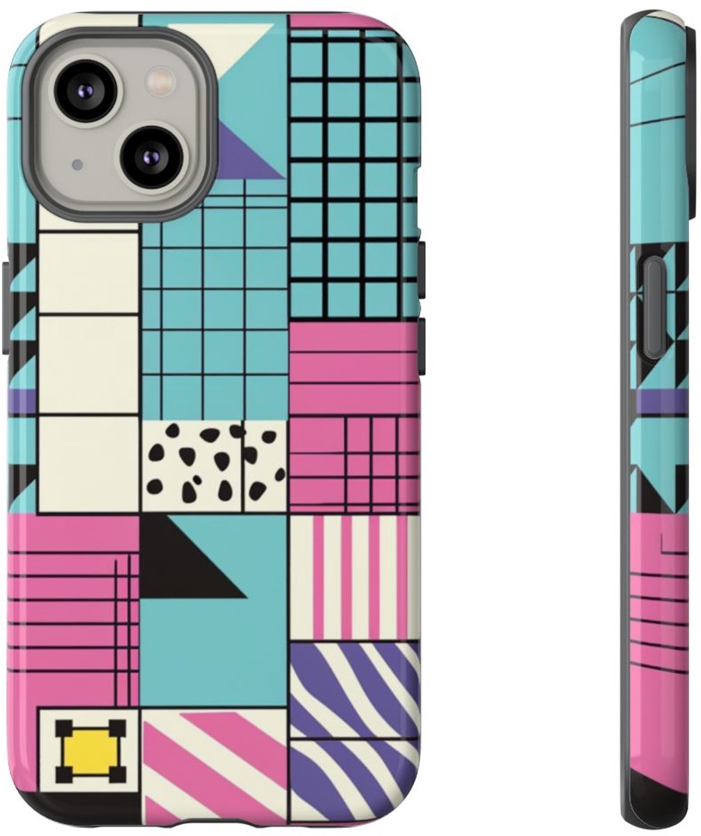 Geometrisch Kleurvlakpatroon – Telefoonhoesje Geschikt voor iPhone 14