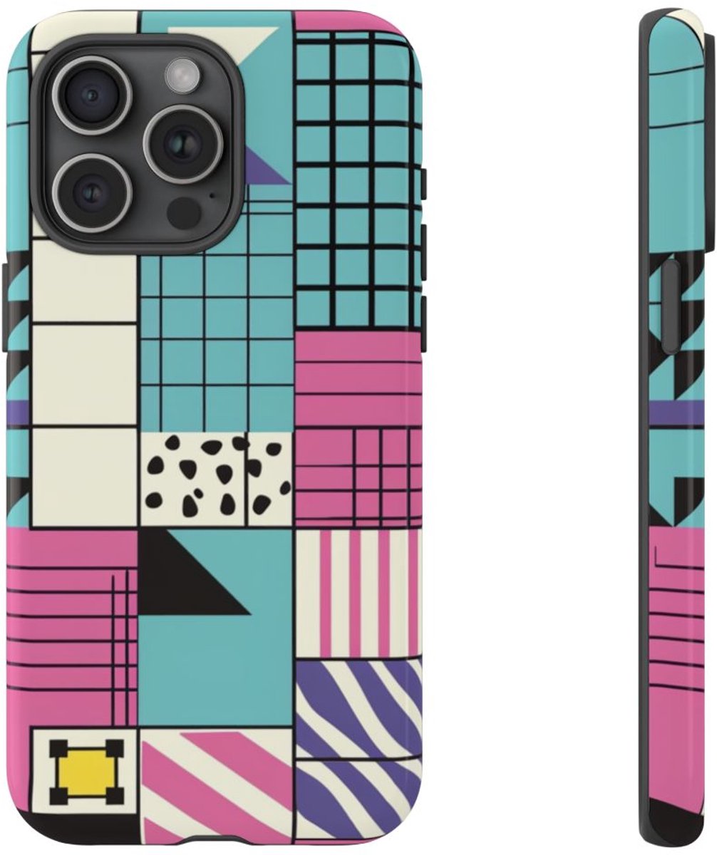 Geometrisch Kleurvlakpatroon – Telefoonhoesje Geschikt voor iPhone 15 Pro Max