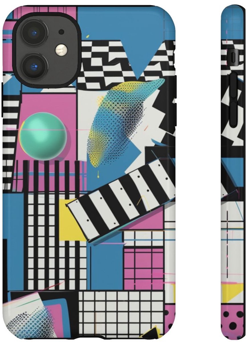Kleurrijk Geometrisch Abstract Patroon – Telefoonhoesje Geschikt voor iPhone 11