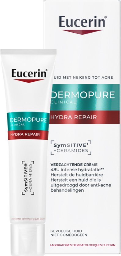 Eucerin DermoPure Clinical Hydra Repair - Verzachtende Crème - Huid met neiging tot Acne - 40ml