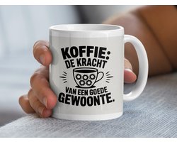 Koffie De Kracht Mok, Goede Gewoonte Koffiemok, Gepersonaliseerde Koffiemok, Unieke Koffiemok, Koffieliefhebber Cadeau, Mok met Spreuk
