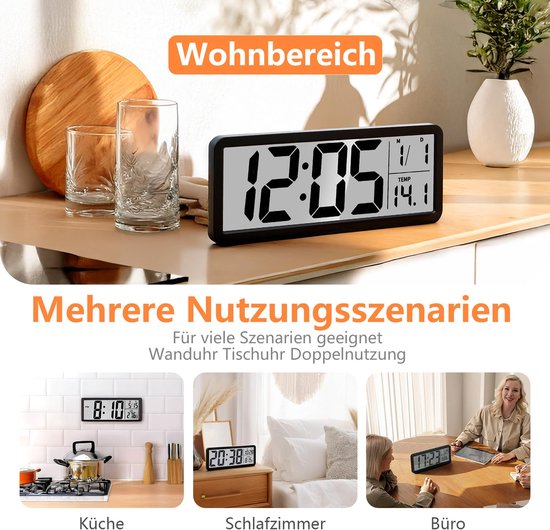 Digitale wandklok op batterijen - online kopen