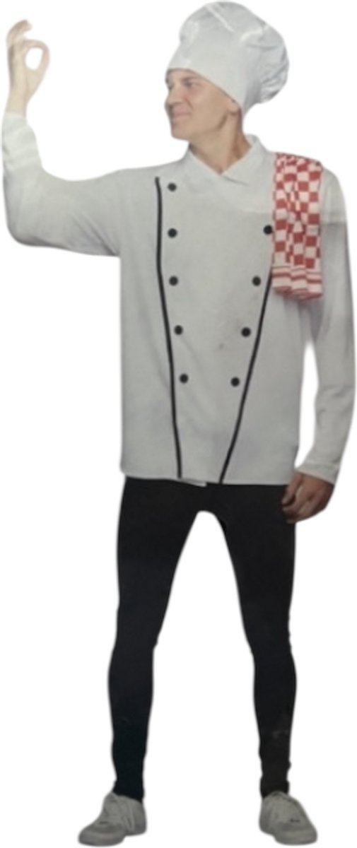 Chef Kok Verkleedkostuum – Complete Verkleedset voor Volwassenen – Ideaal voor Carnaval Maat XL