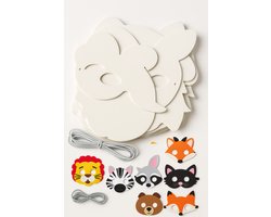 Dierenmasker beschilderbaar - Maak je eigen masker - 10 stuks