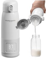 Vulpes Goods® BabyCare - Thermosfles Flessenwarmer Onderweg - 500ML - Flessenwarmers - Roestvrijstaal - 6400 mAh - 500ML - Oplaadbaar - Draadloos & Draagbaar - Voor alle soorten Babyflessen - met Warmtebehoud - Babyvoeding - PRO V2