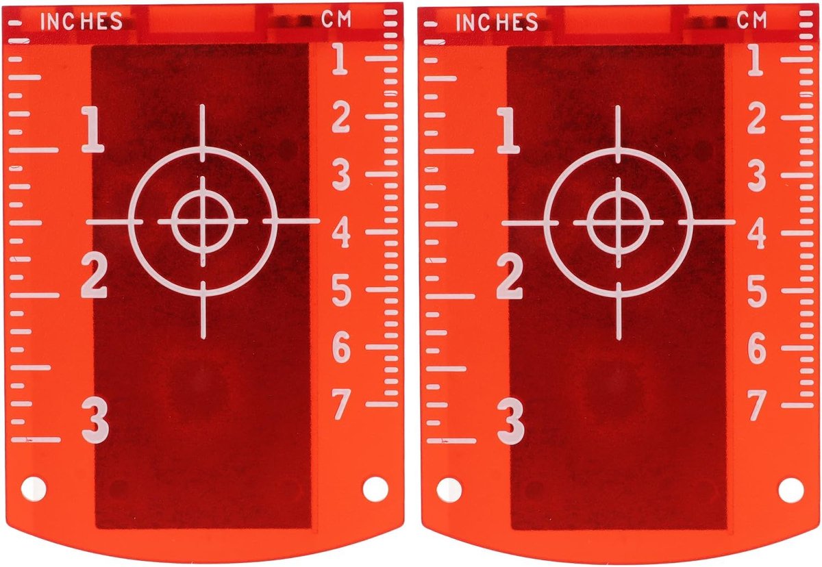 2 Pcs Laser Target, High Visibility ABS Engineering, Plastic Magnetic Lasers, Guide Plate Card For Line Lasers