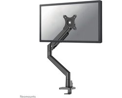 Neomounts NEXT Slim DS70-250BL1 Monitorarm 1 scherm - 17-35" - 1-9 kg (curved 8 kg) - gasveer - 180°-stop - Topfix - Easy Install-model - 100% plasticvrije verpakking - zwart