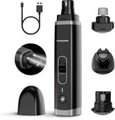 Vulpes Goods® Pets - Elektrische Nagel Vijl voor Huisdieren - Knipper - Schaar - Trimmer - Oplaadbaar - Draadloos - Diamant Vijlkop - voor Honden, Katten en Dieren - PRO - Zwart
