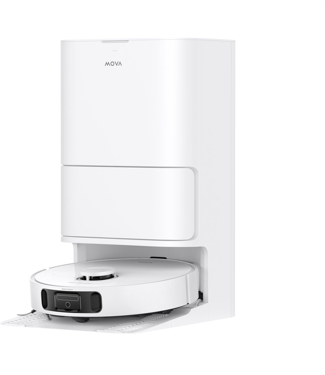 MOVA E40 Ultra – Robotstofzuiger en Dweil - 19.000 Pa Zuigkracht - Automatisch Leegstation met Hete Lucht Drogen - Slimme Navigatie & Tapijtherkenning
