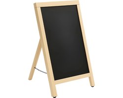 BRASQ Krijtstoepbord Blank - 55x 85 CM - Krijtbord - Reclamebord - Stoepbord - Enkelzijdig - voor Binnen en Buiten - Horeca