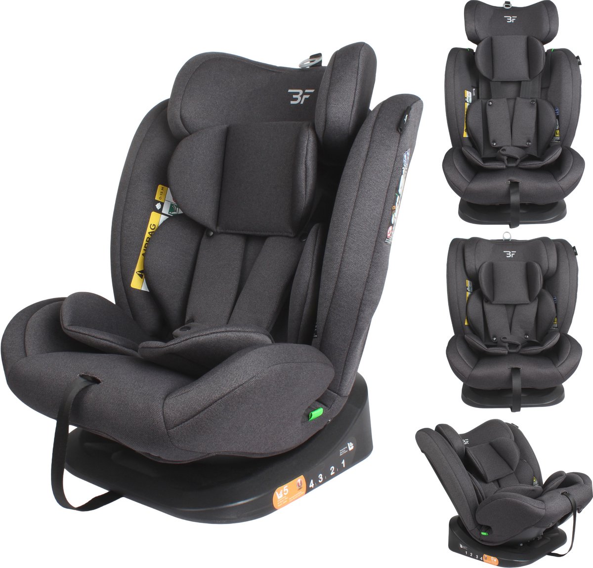 Bebies First Autostoel Groep 0/1/2/3 Entour I-Size Grijs
