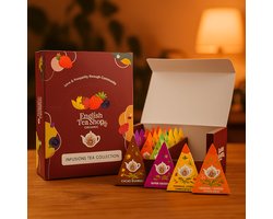 English Tea Shop - Infusions Tea Collection – 30 Biologische Kruideninfusies – Luxe Theegeschenk in Bordeauxrode Doos – Thee Cadeau voor Hem & Haar