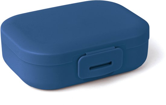 Snackbox Small Navy - 165 ml - Petites boîtes à goûter - Boîtes de conservation à clipser - Boîte à biscuits compacte - Corbeille à fruits sans BPA - Navy - 109 x 80 x 37 mm