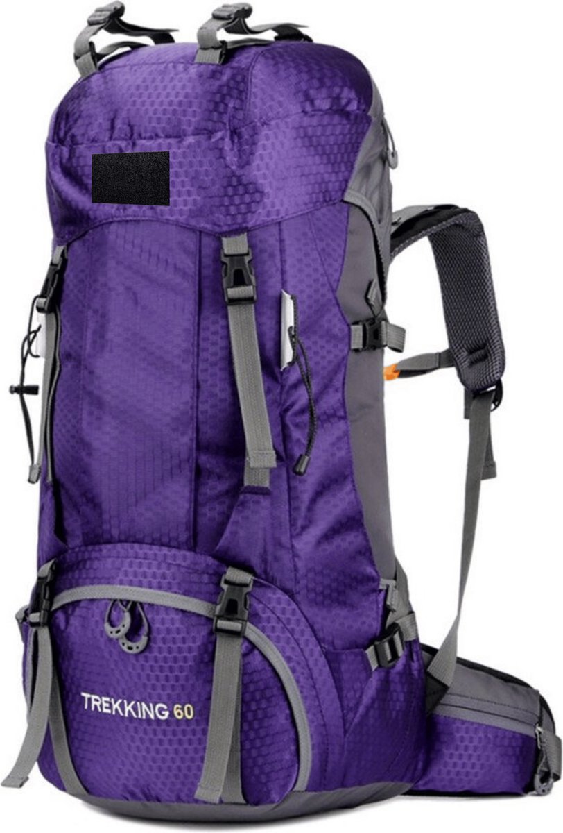 RAMBUX® - Backpack - Adventure - Paars - Wandelrugzak - Trekking Rugzak - Heupriem - Lichtgewicht - 50 Liter