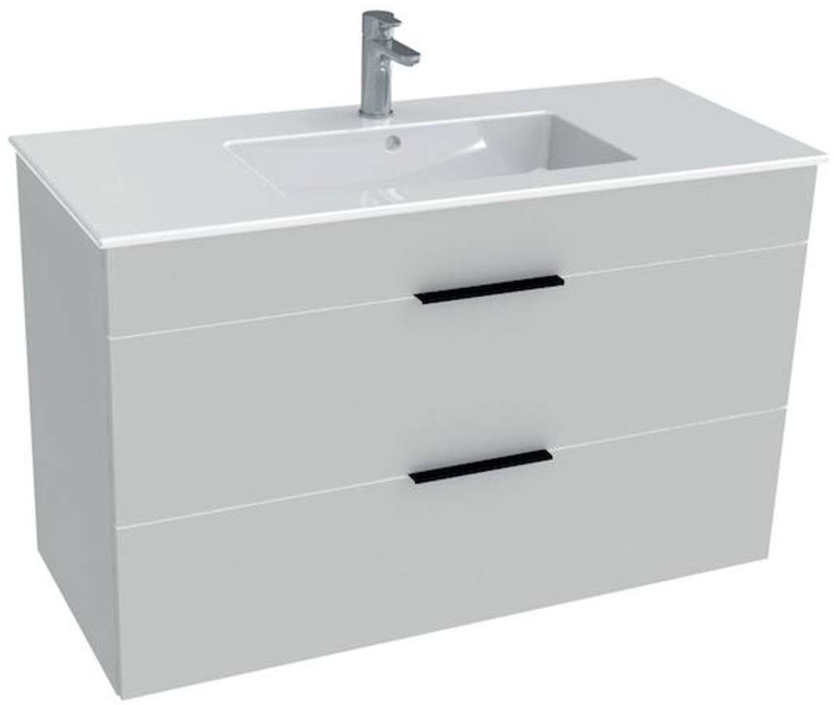 Jika Cube - Kast incl. wastafel, 98x42x62 cm, wit H4536521763001
