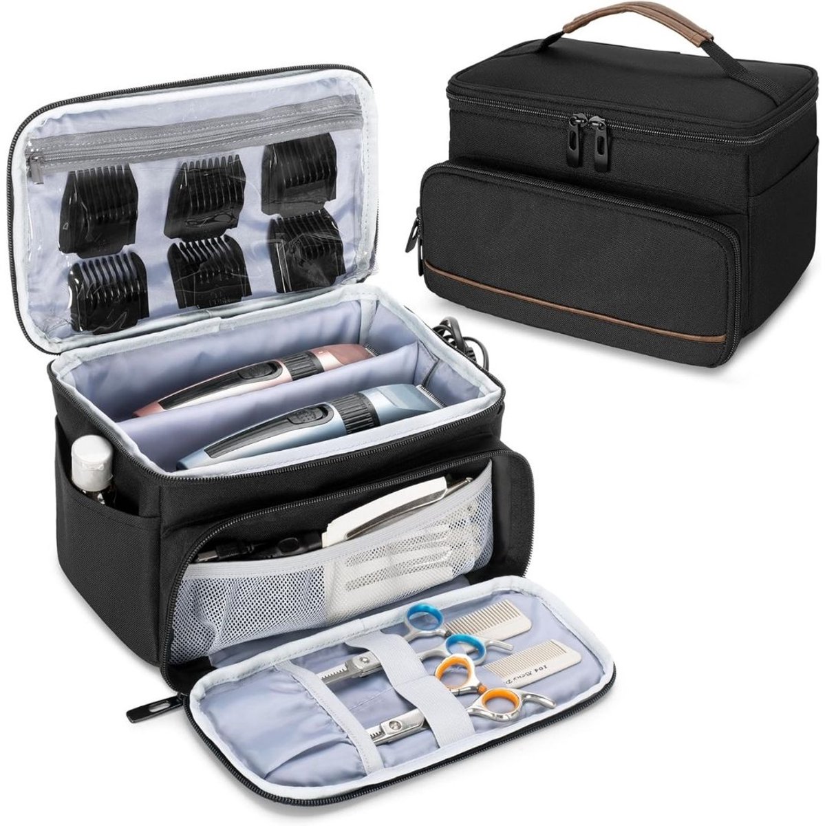 DailySupplies® Kapperskoffer - Kapperstas - Visagie - Cosmetica Organizer - Zwart