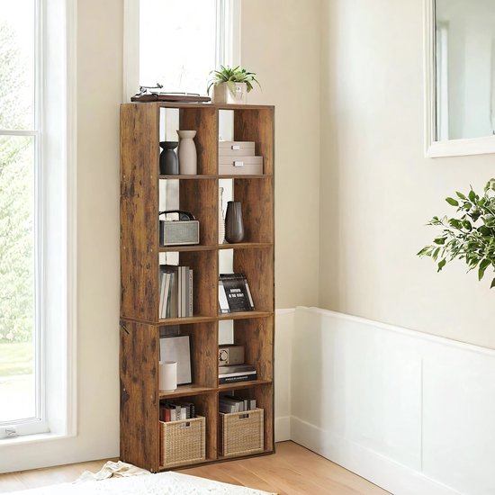 EUGAD Boekenkast, staand rek, kubusrek, doe-het-zelf plank, wit