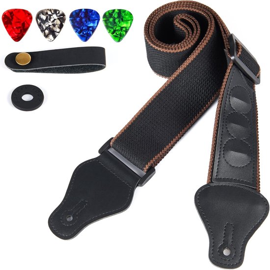 Leren dobro-gitaarriem, 60 mm breed, dobro-riem, traditionele dobro-riem, dobro-riem, slide-gitaarriem, DS45 - België