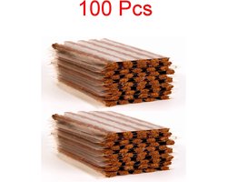 100 bandenpluggen, bandenreparatieset touw, bandenreparatiepluggen, pluggen om lekke banden te repareren, geschikt voor auto's, ATV's, UTV's, motoren, eenwielers