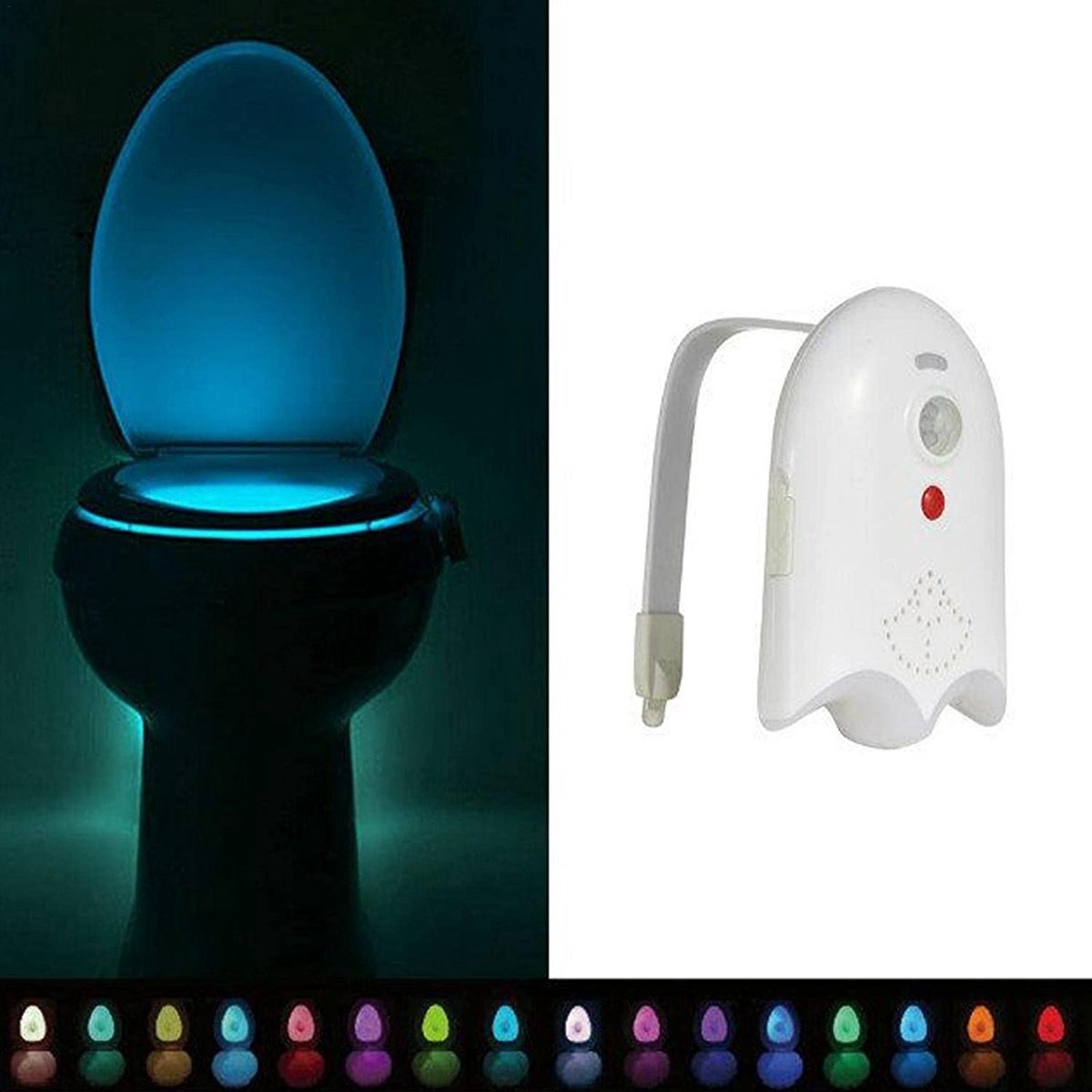 QPFO® LED Toiletlamp met Bewegingssensor – Nachtlampje voor Toilet – Batterij Toebehoren voor Badkamer