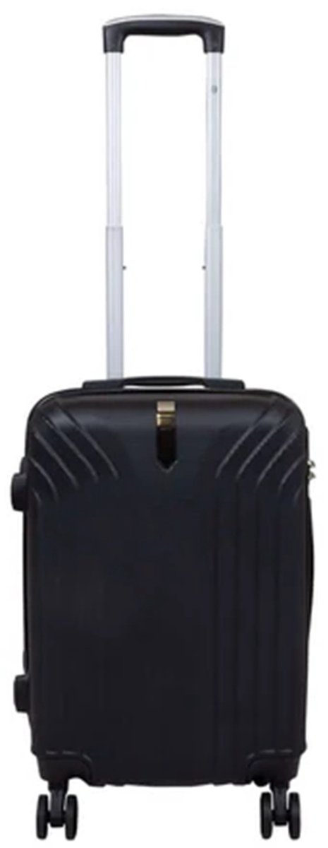 Handbagage koffer maat S Palma - Reiskoffer met cijferslot en op 4 dubbele zwenkwielen - ABS - ca 39 Liter - Zwart - ca 55x40x22 cm