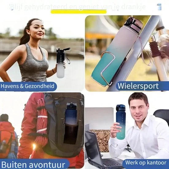 Ombre-lens Randloze zonnebril met glazen ketting van OM — afbeelding 4