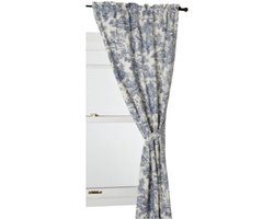 Stijlvolle gordijnen met toile print - 1 stuk - 100% katoen - 68 inch breed