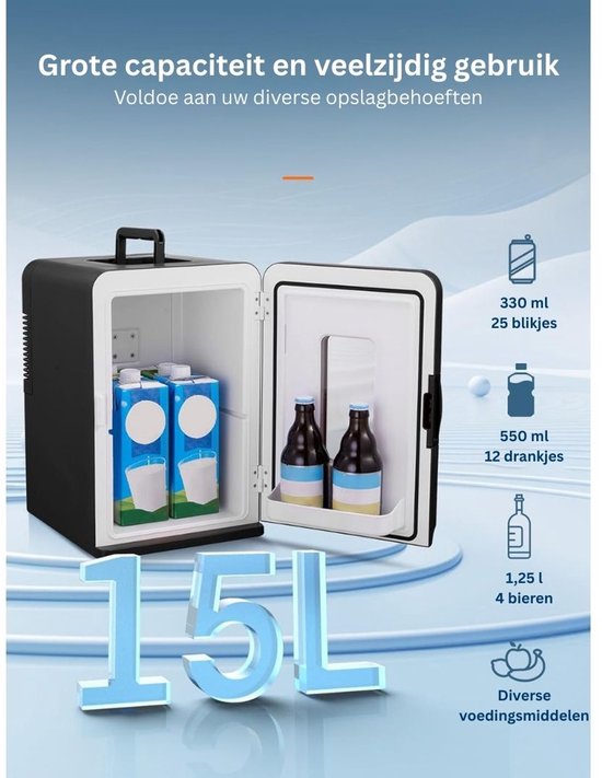 Mini Koelkast - Minibar - Skincare Fridge - Zwart — afbeelding 3