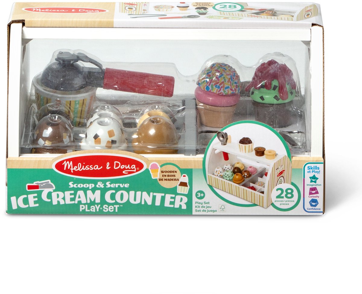 Melissa & Doug – Houten ijskraam speelset – Inclusief ijsschep — afbeelding 4