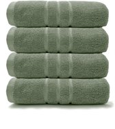 HOOMstyle Handdoeken Set Boutique - 4 stuks - 50x100cm - Mos groen